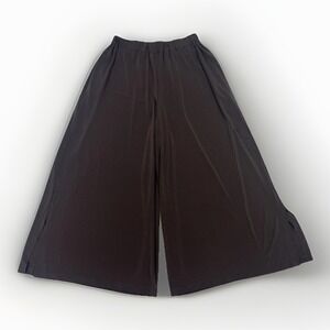 Vintage Issey Miyake Wide Leg Pants Crop Jersey Knit Size 2